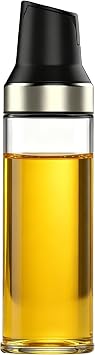 17oz Black Glass Olive Oil Dispenser Bottle for Kitchen