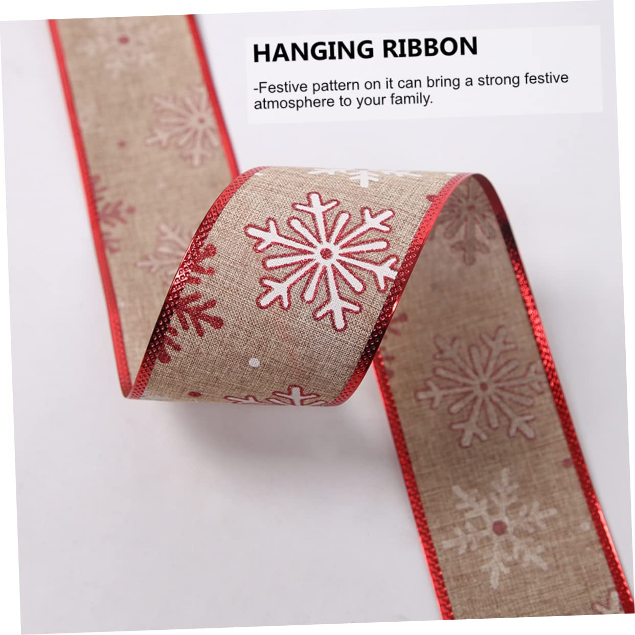 NUOBESTY 2stücke Webband Mit Schneeflocken-muster Vielseitig Einsetzbar Für Und Weihnachtsdekoration Für Bastelprojekte Und Festliche Anlässe