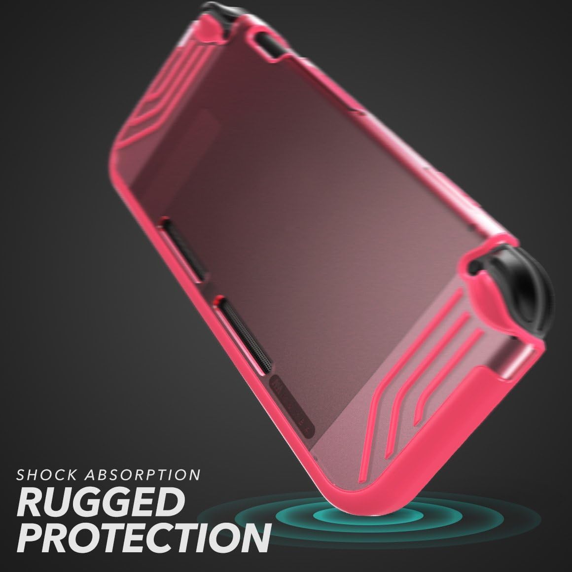Mumba case for Switch, [Slimfit Series] Premium Slim Clear Hybrid Protective Case for Switch 2017 Release (Pink)