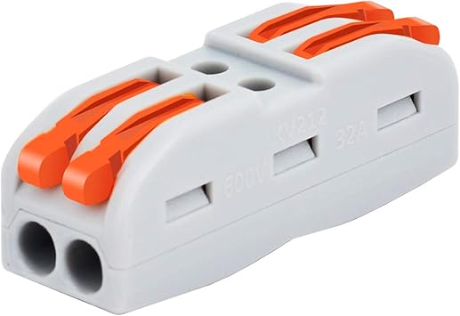 Greencycle 10 Pack 2 Conductor Compact Connectors Electrical Split Bolt Connectors Wire Connectors For 2 Circuit Inline Splices 28 12 Awg One To One Quick Terminal Block Splicing Type Amazon Com