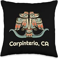 Vista 4 de Carpinteria Native American California Thunderbird Carpinteria California Thunderbird NW Native American Throw Pillow, 18x18, Multicolor