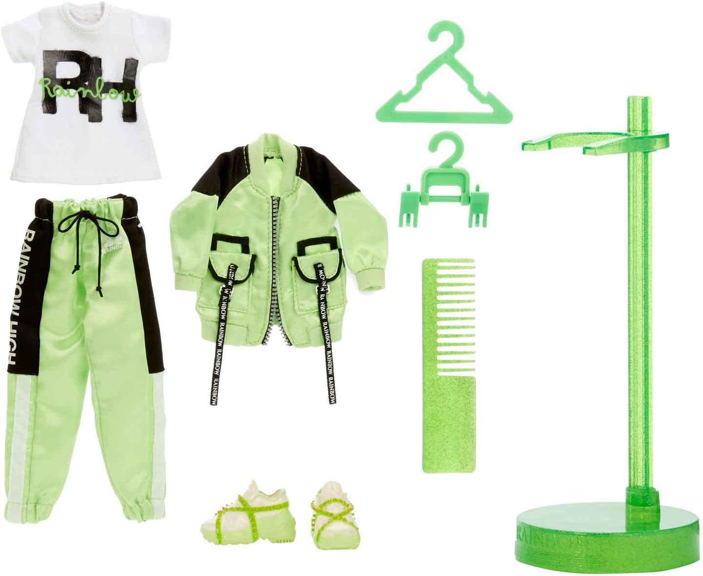 Rainbow Surprise Rainbow High Jade Hunter - Green Clothes Fashion Doll with 2 Complete Mix & Match Outfits and Accessories, Toys for Kids 4 to 15 Years Old