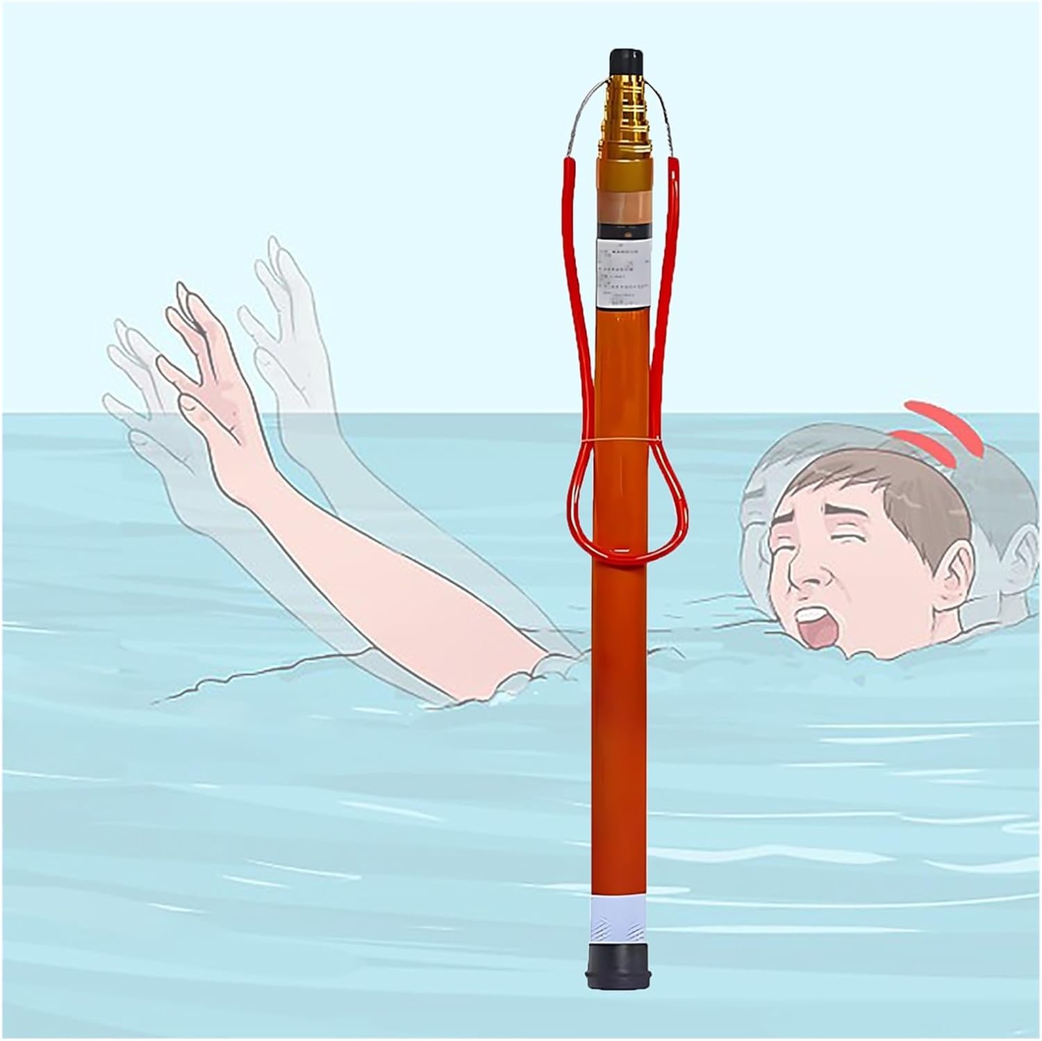 Adjustable Lifesaving Hooks - Glow-in-The-Dark Telescopic Rescue Pole for Pools, Emergency Extender Hook (H 650cm) - Essential Safety Tool for Poolside Rescue