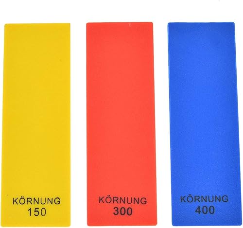 Miniatura 3 de Oumefar Juego de piedra de afilar de diamante de 3 piezas, herramienta de afilado de piedra de afilar piedra de afilar afilador de piedra afilador