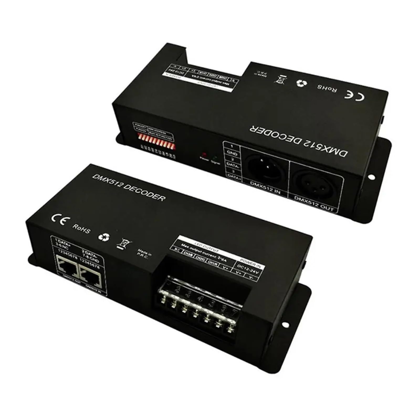 1 pz 3 canali DC12-24 V RGB 512 decoder LED controller DMX512 canali* 8 A for strisce