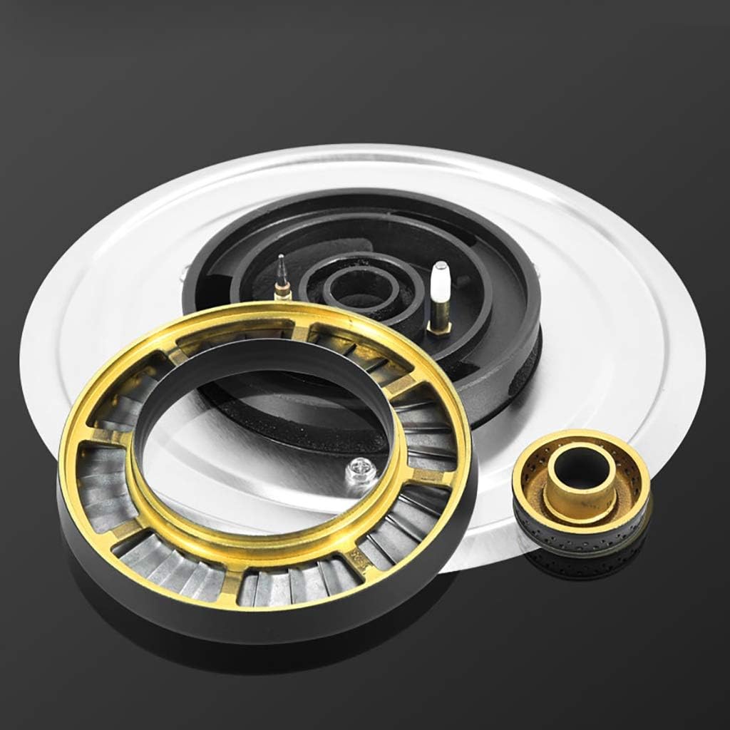 Burners Gas Hob 4.8KW Black Tempered Glass Built-in Gas Hob Single Burner-Thermocouple Flameout Protection|Pulse Ignition Needle|Child Lock Protection Device(Ng)