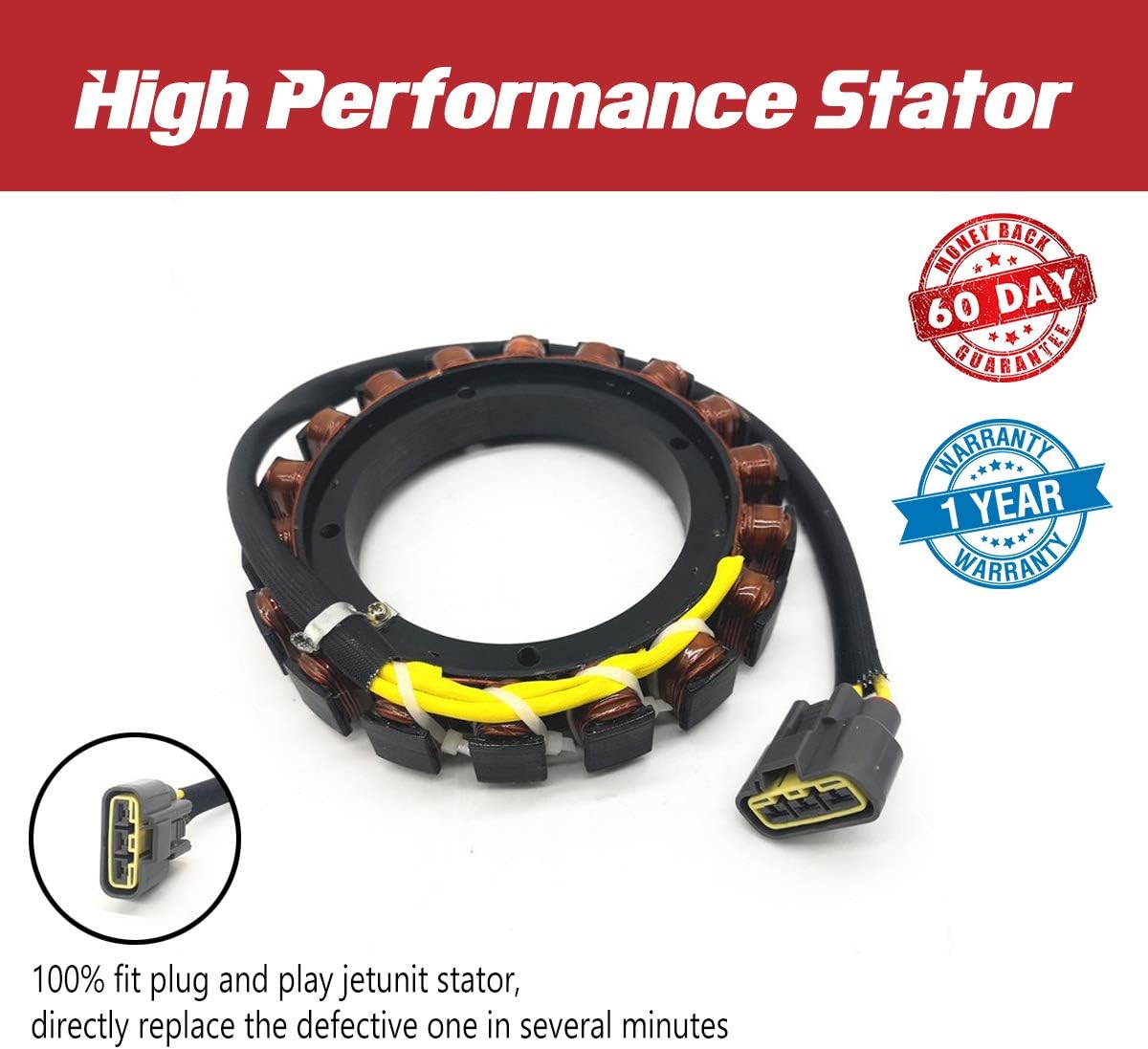 63P-81410-00-00 Stator for Yamaha 150 HP Outboard 2004-2020 150HP F150 LF150