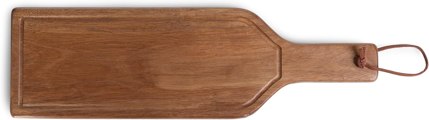 PICNIC TIME Botella Cheese Cutting Board & Serving Tray, Wine Bottle Shaped Board, Charcuterie Board, Cheese Board, (Acacia Wood)