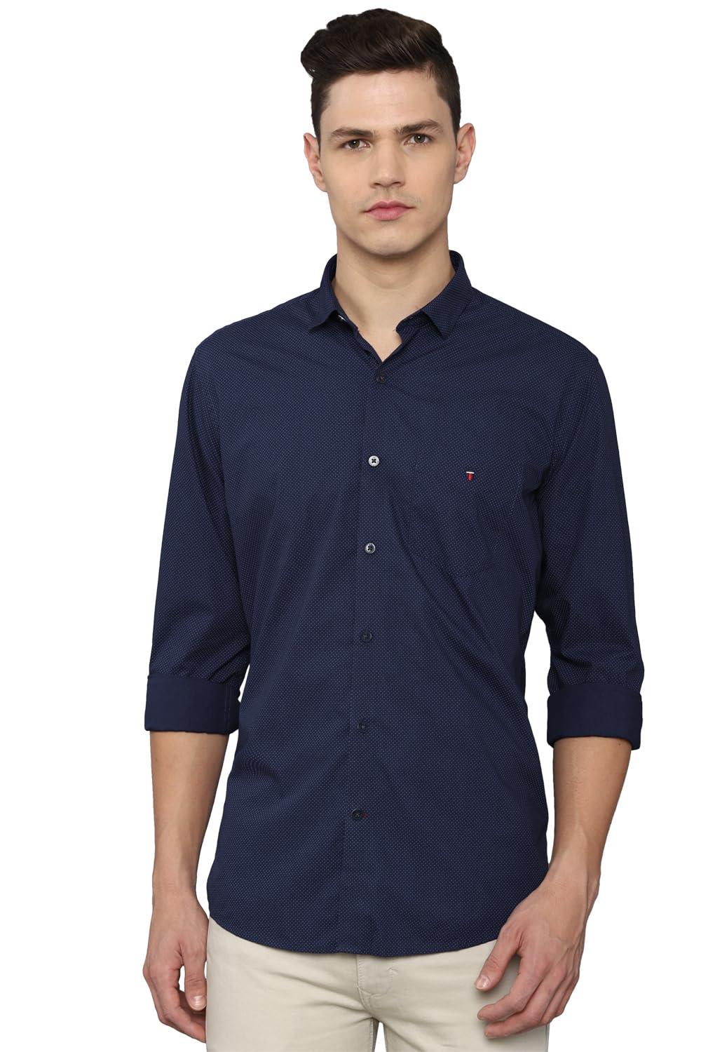 Louis PhilippeMen's Slim Fit Printed Casual Shirt