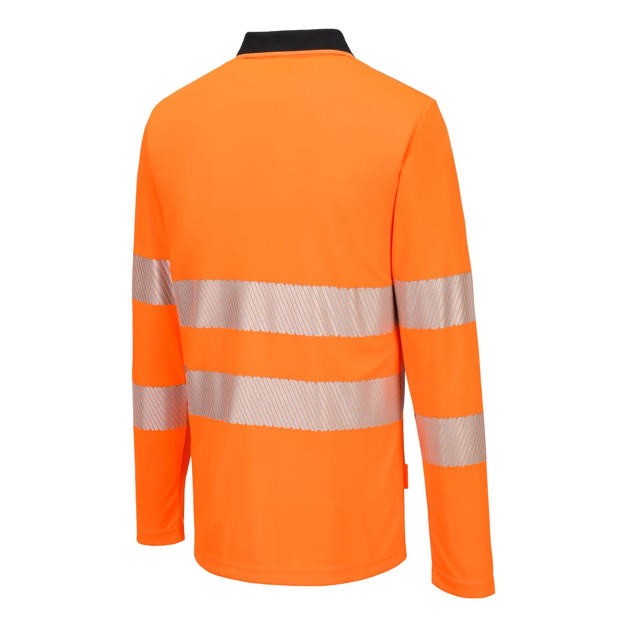 Portwest Polo de manga larga DX4 con cremallera de alta visibilidad DX419