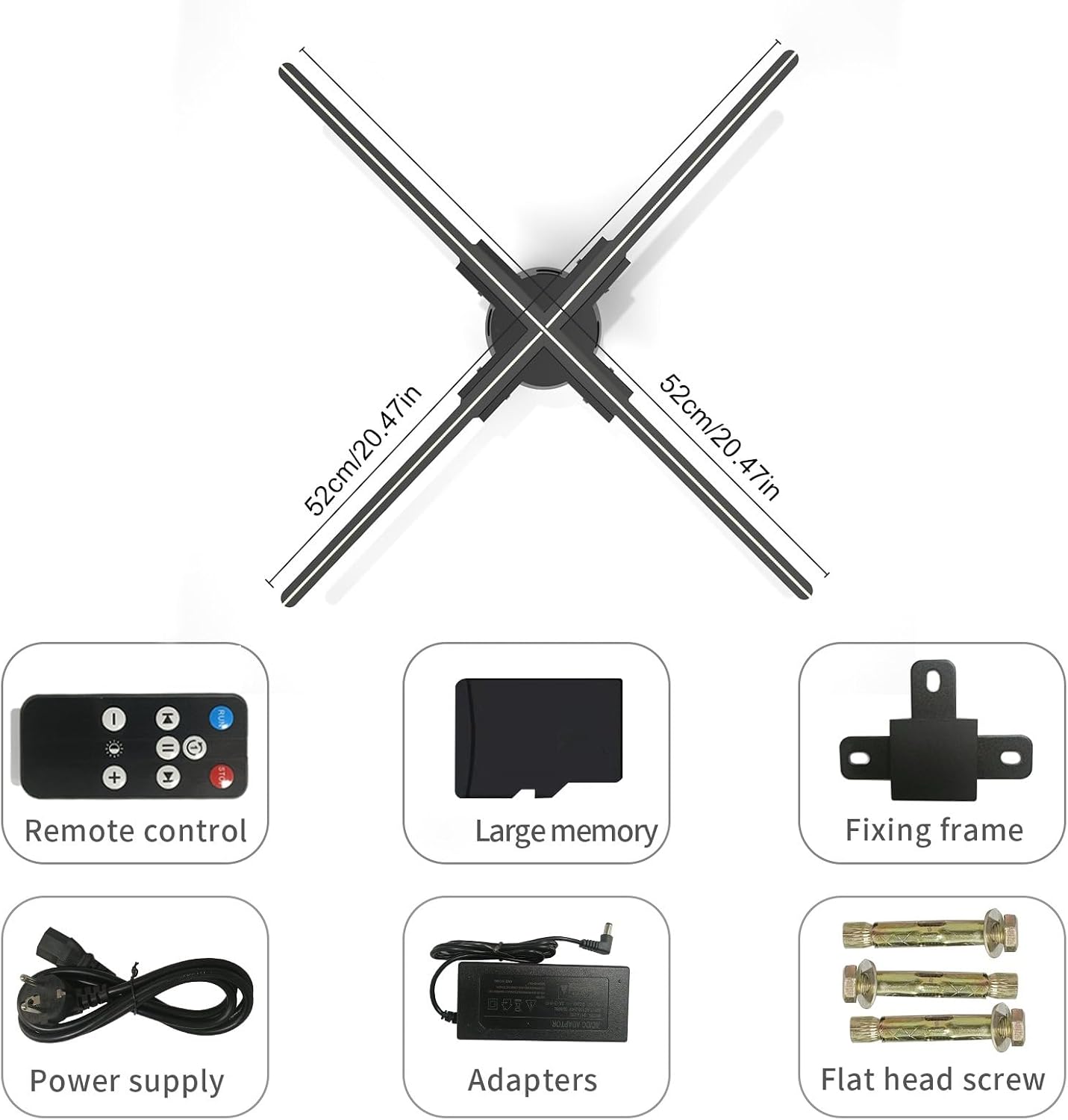 3D Hologram Projector Kit Contents