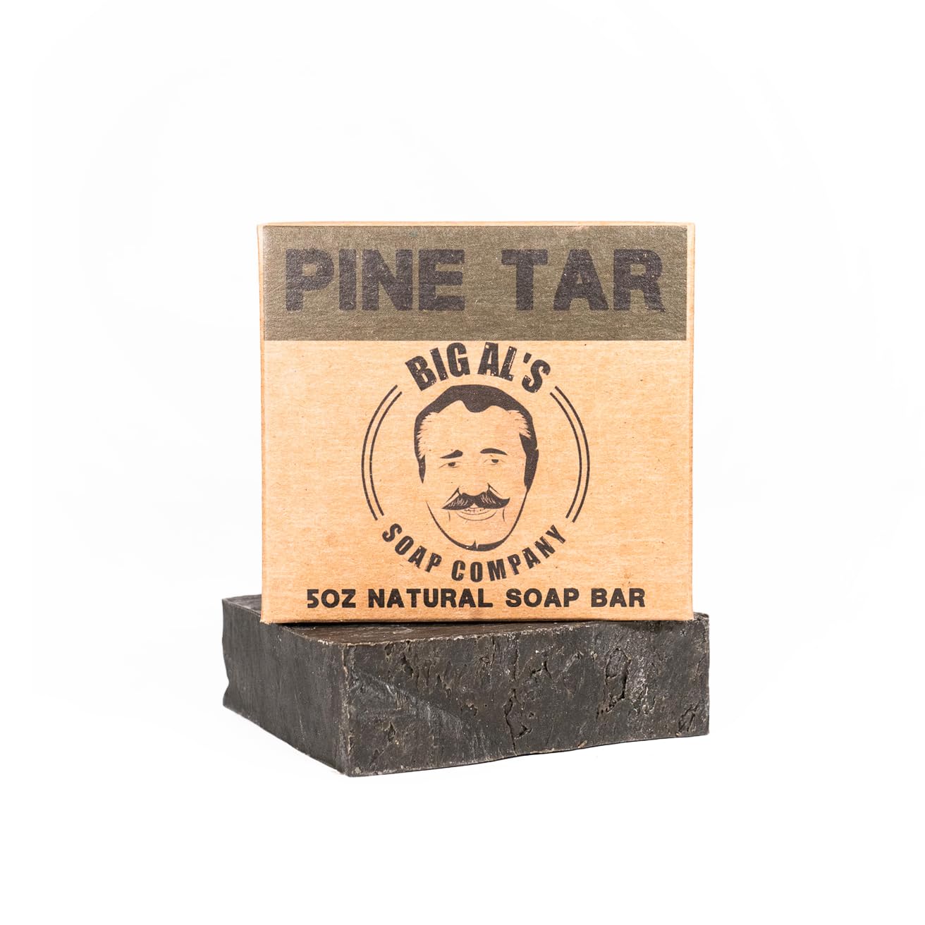 Big Al's Soap CompanyPine Tar (1) 5oz Bar With Natural Ingredients and Essential Oils, Forest Scent