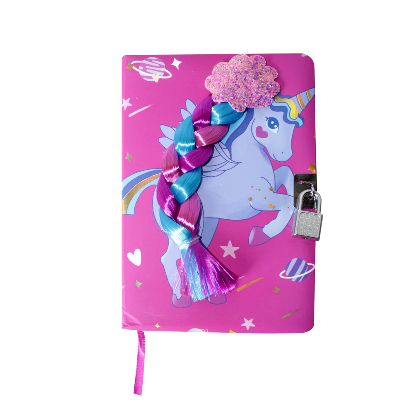 Fully Secret Diary for Kids Girls With Key And Lock (Multicolor)