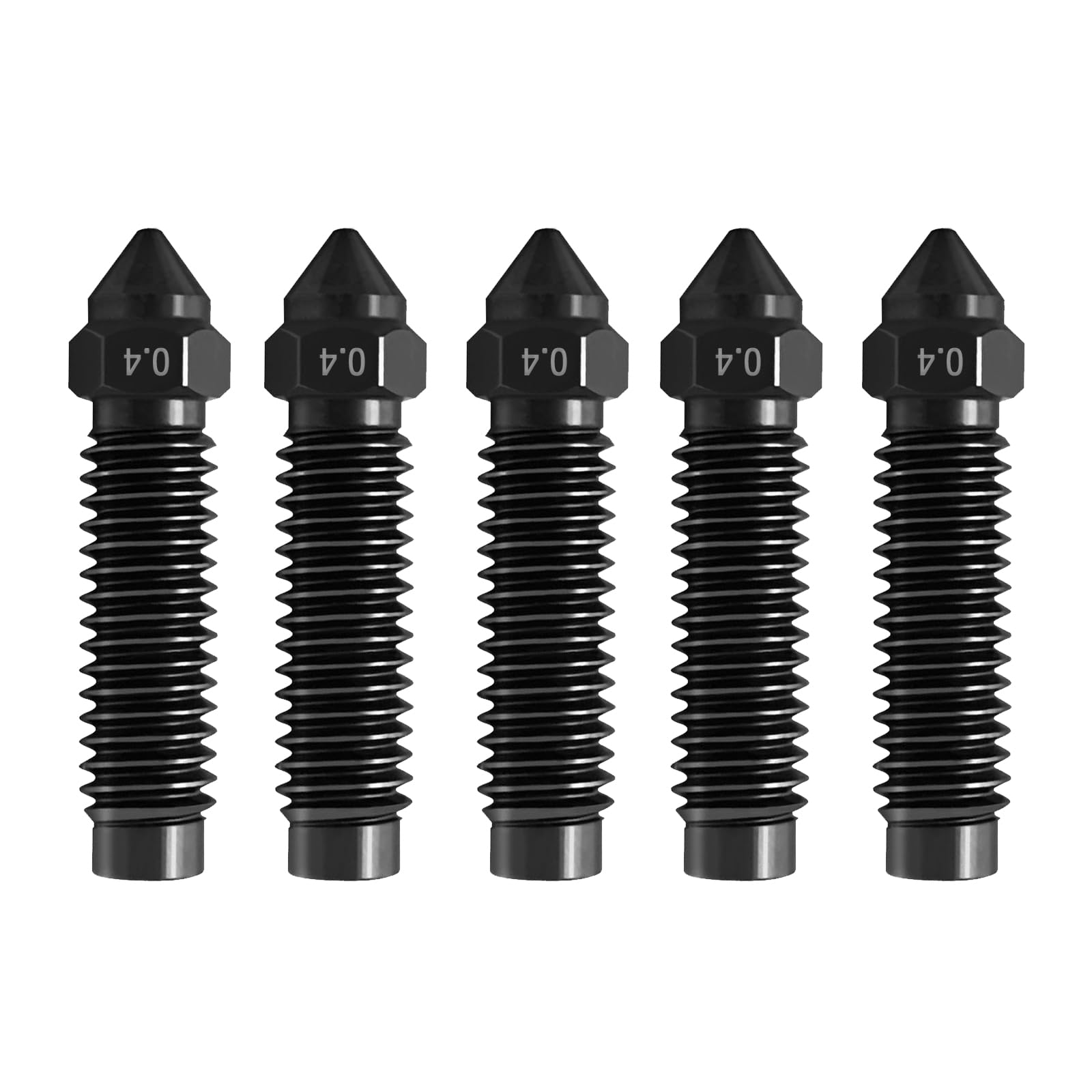 IdeaFormer 5 szt. 0,4 mm Centauri Carbon Hardened Steel Nozzles, dysza ze stali hartowanej z 2 silikonowymi szczotkami do dysz do Elegoo Centauri Carbon