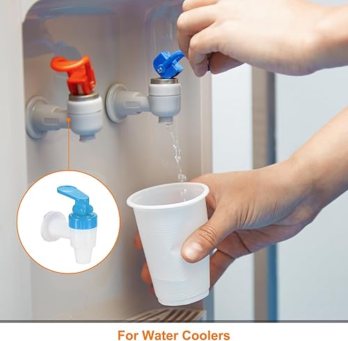 Miniatura 6 de uxcell Boquilla de repuesto para dispensador de bebidas, 2 juegos de grifo de repuesto de grifo de plástico para fiestas, reuniones familiares (azul