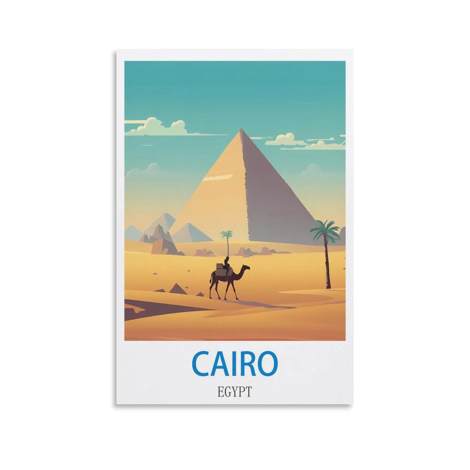 ZHILIJING Cairo Egypt Vintage Travel Posters 08x12inch(20x30cm) Decorative Painting Canvas Wall Posters And Art Picture Print Modern Family Bedroom Decor Posters