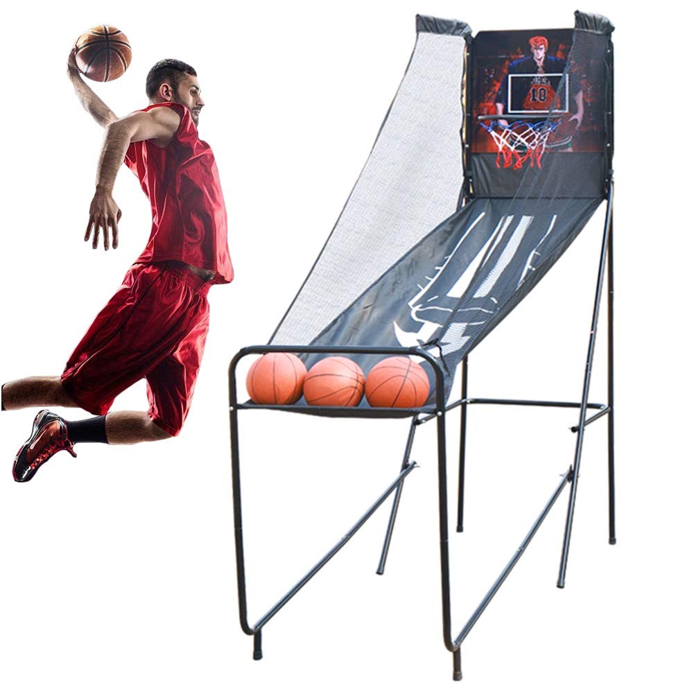 Buy LXLA Foldable Basketball Arcade Game with Scoreboard, Indoor Single