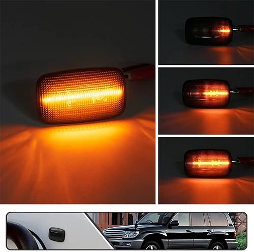 Miniatura 6 de Luz LED para guardabarros lateral compatible con Toyota LCruiser serie 1007080 compatible con Lexus LX470 LCruiser Prado 90 Series FJ Cruiser Hilux,