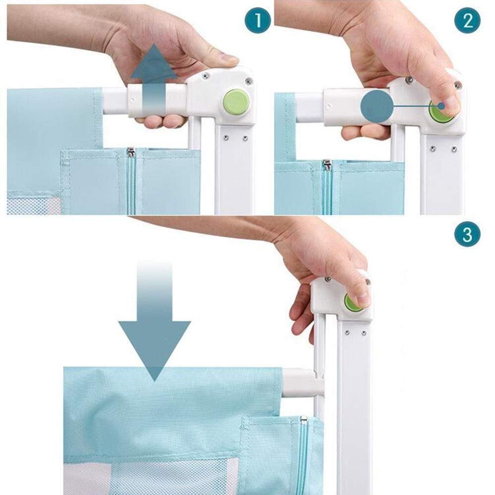 Stabiles Bettgitter, Babybettgitter, faltbares Baby-Sicherheitsgitter, hoch, für Kleinkinder/Kinder, grün, stabil und solide (1 Seite) Bettgitter (Größe: 180 cm)