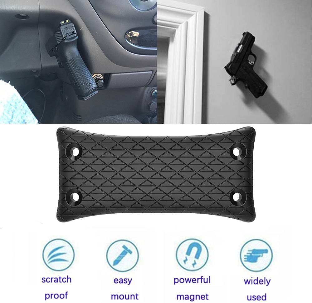 MytypeMAG 2Pcs Tactical Magnetic Gun Holder&Holster|TypeA Fast Load&Draw Rack for Handgun and TypeB Strong Magnetic Mount Max Up to 50Lbs| Easily Concealed on Truck, Car, Vehicle and Home : Sports & Outdoors