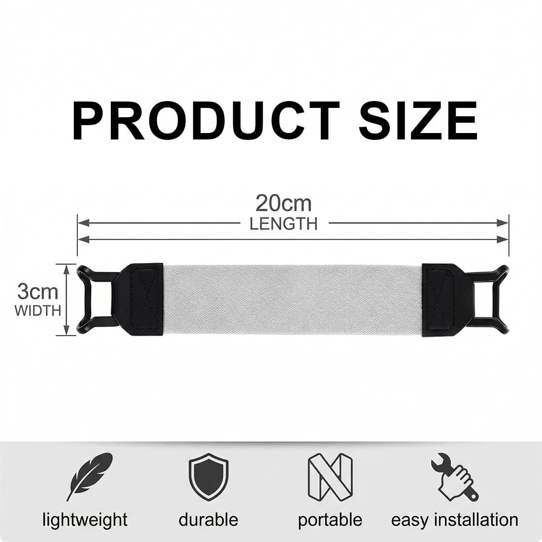 ZAKTUS 2 piezas de correa de mano para tablet, soporte para tablet con agarre para los dedos, ligero y portátil, correa de mano muy elástica, agarre para tablet para dispositivos de lectura (20*3 cm) — view 6