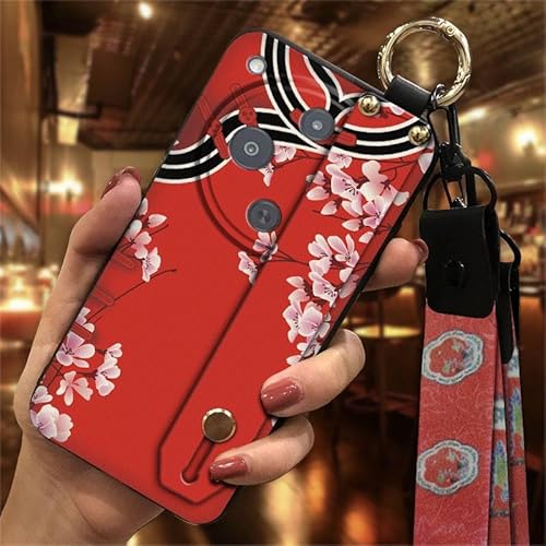 Phone Case Compatible with ZTE Nubia P9 Pro 5G/Optus X Pro 2 5G, Wristband Soft case Silicone Protective Lanyard Anti-knock Dirt