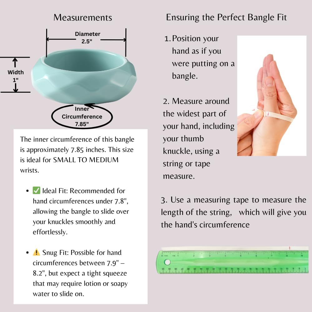 Viva Joya Faceted Resin Acrylic Bangle Bracelet for Women, Chunky Statement Wide Bold Plastic Geometric Transparent Jewelry, Brown Green Light Blue Orange - Image 4