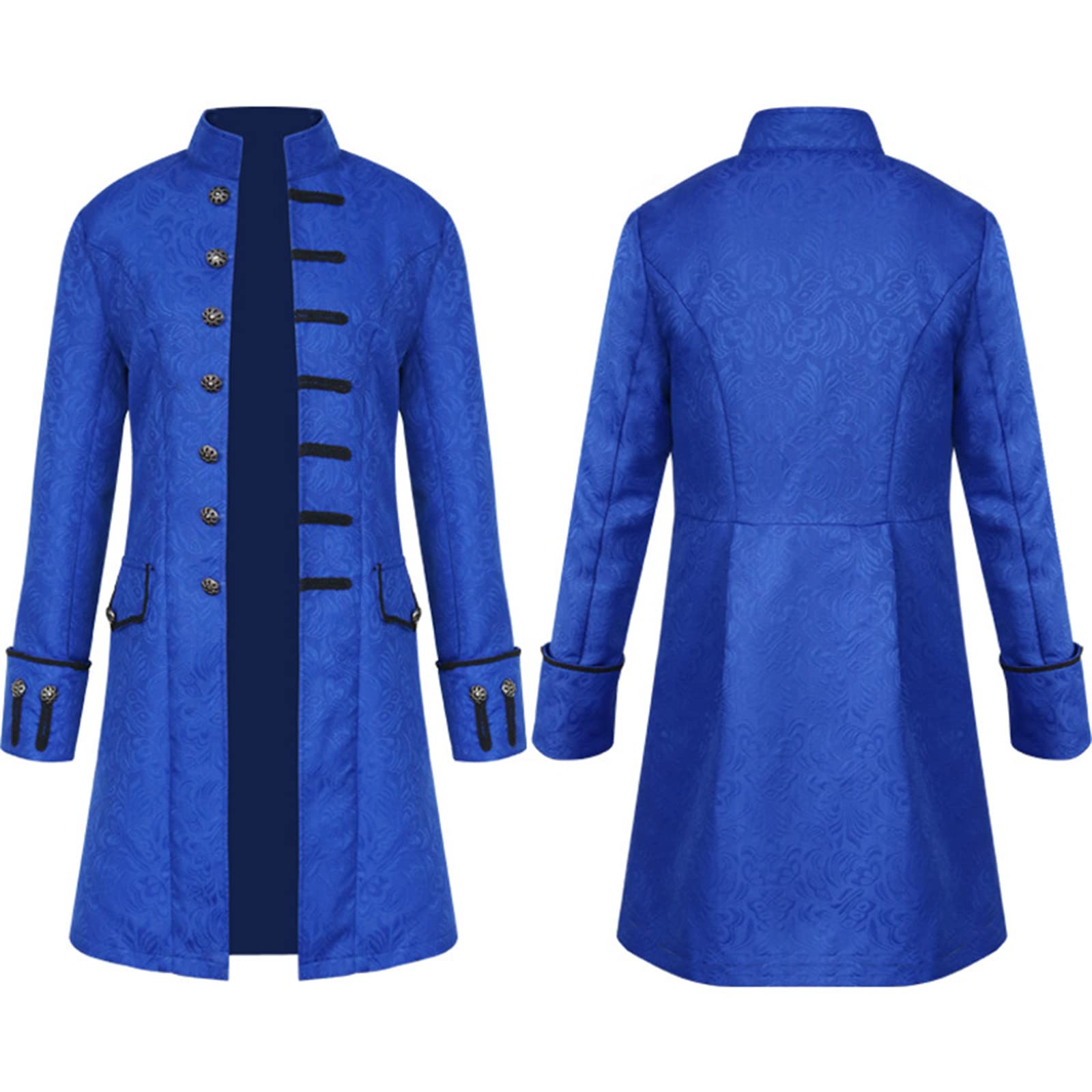 each women Mens Black Victorian Frock Coat Men White Gothic Steampunk Jacket Fancy Dress Costume Size S-4XL