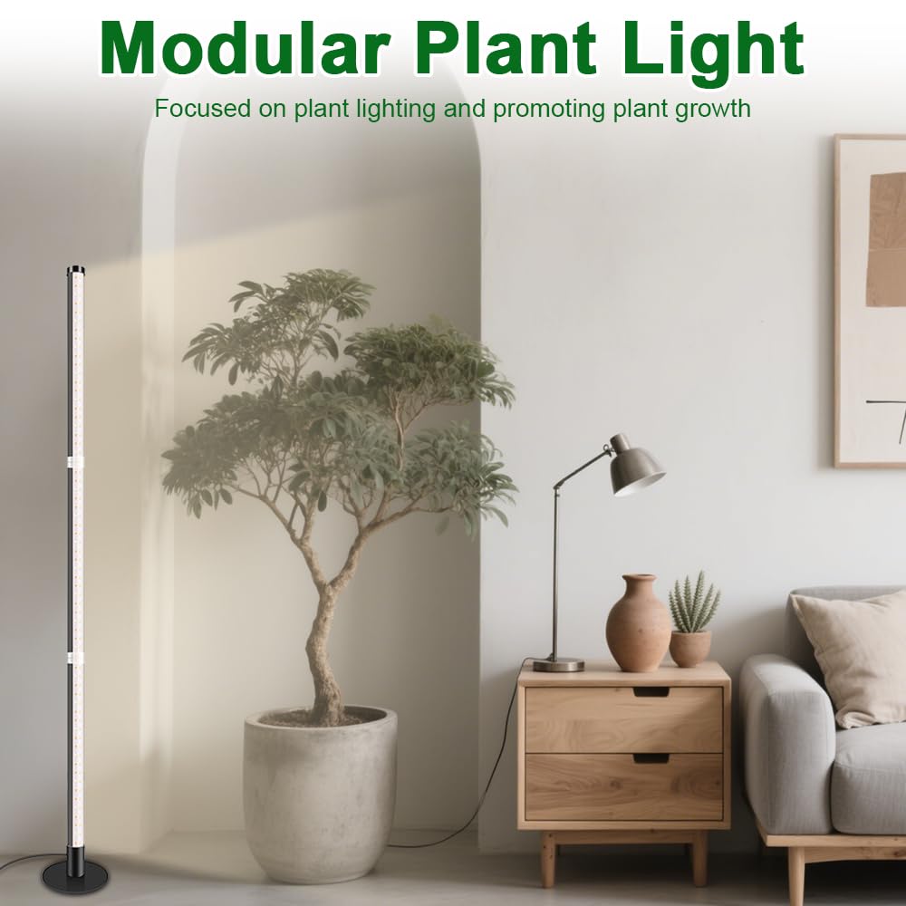 Lampe Plante Interieur, 243 LEDs Lampe Horticole Led Spectre Complet avec Minuterie et 3 Modes d'Éclairage, 45 W, Lumière de Croissance pour Plantes avec Base Ronde [Classe énergétique E]