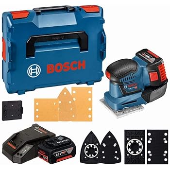 Bosch Professional 18v System Ponceuse Vibrante Sans Fil Gss 18v 10 Diametre D Amplitude 1 6 Mm 3 Plaques De Base De Formats Differents Sans Batterie Chargeur Dans L Boxx Amazon Fr Bricolage