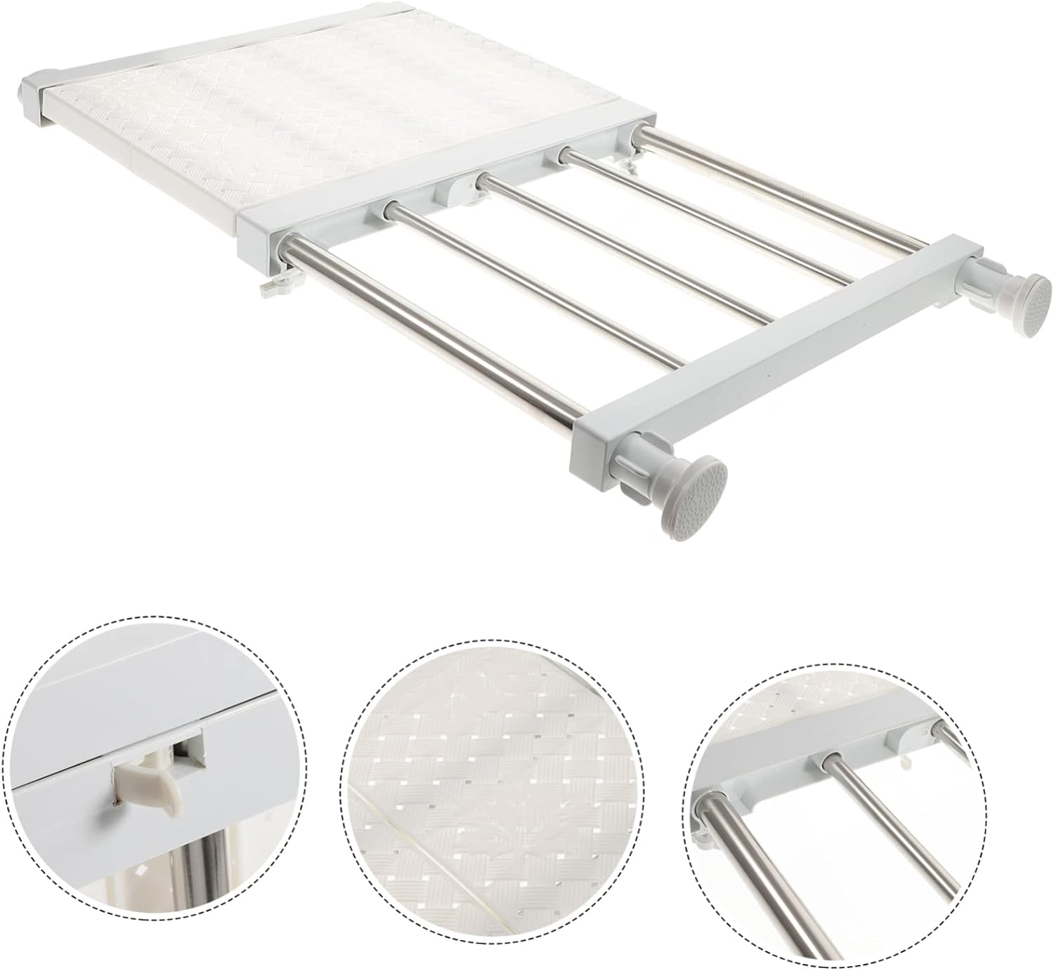 Adjustable Closet Shelf Divider Expandable Storage Rack for Clothing Organization Nail-Free Installation Space Saving Compartment for Home or Office