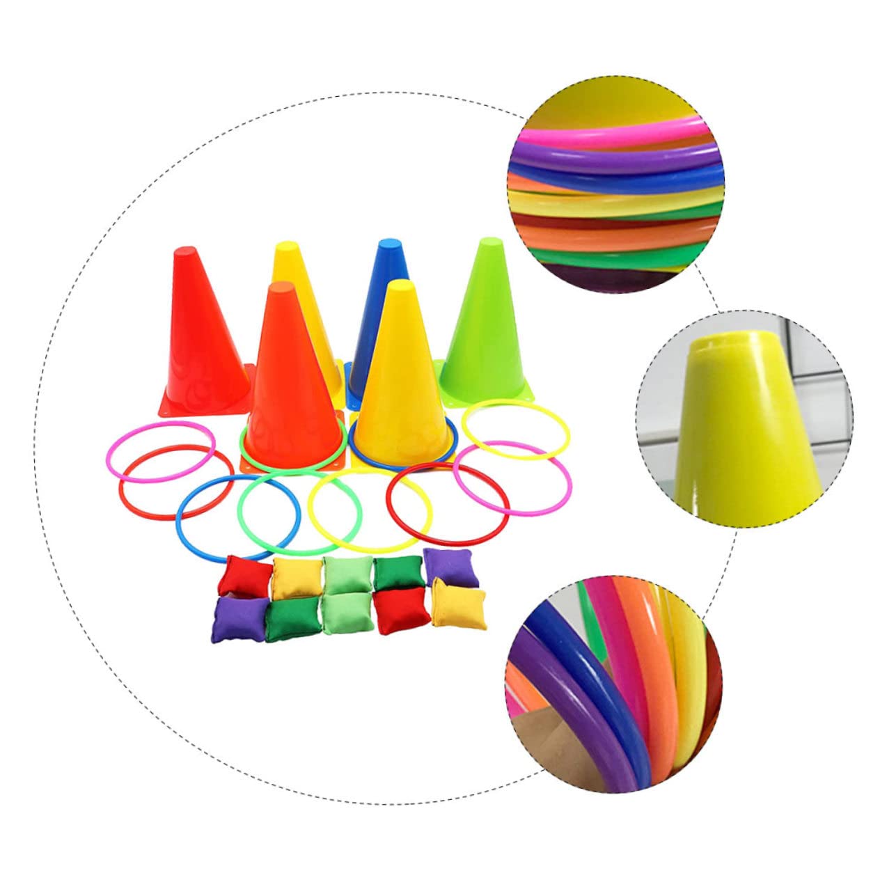 Gioco di Lancio Anelli per Bambini Set 1, Plastico Colorato | Giochi in Famiglia, Design Allegro, Attività Ricreative per Ragazzi e Ragazze Colore Casuale
