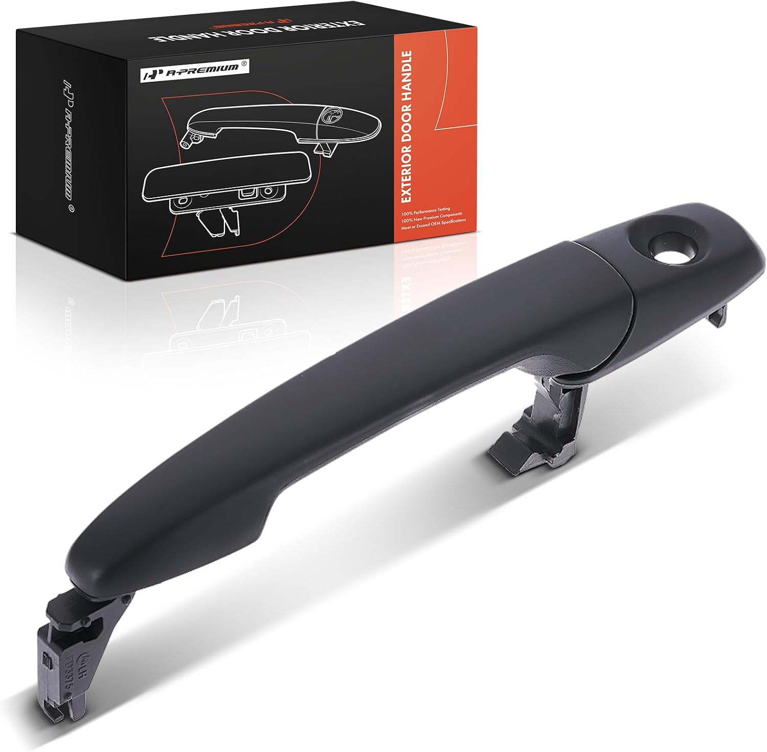 A-Premium Front Left Driver Side Exterior Door Handle with Keyhole Compatible with Ford Edge 2007-2010, Flex 2009-2017 & Lincoln MKZ 2007-2010, MKX 2007-2010, Primed Black, Replace# 7T4Z7822404BBPTM