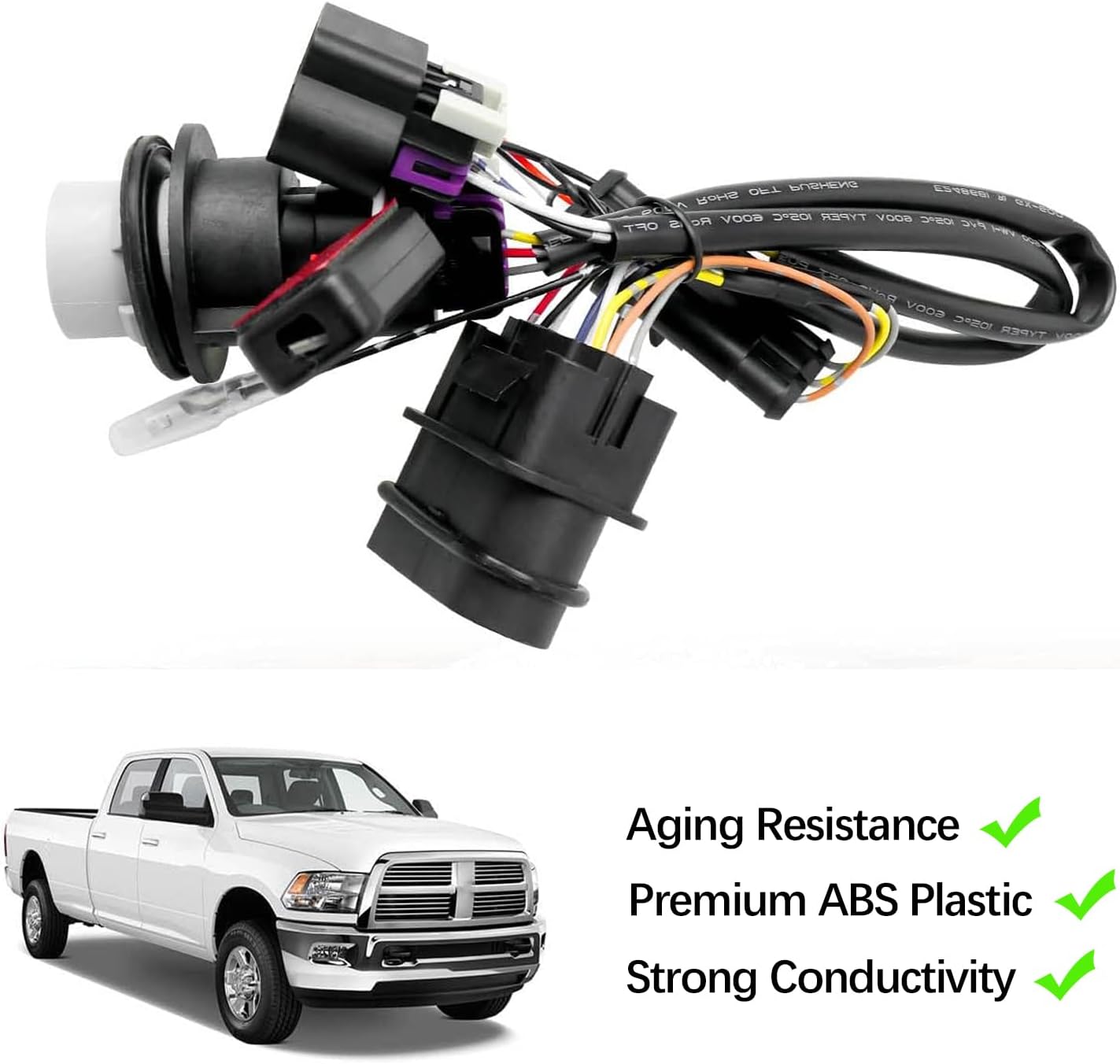 13-18 Ram 1500 2500 3500 Conversion Wiring Adapter Factory Projector Headlights to Factory Base Reflector Light Converter Aftermarket Headlights 2 PCS