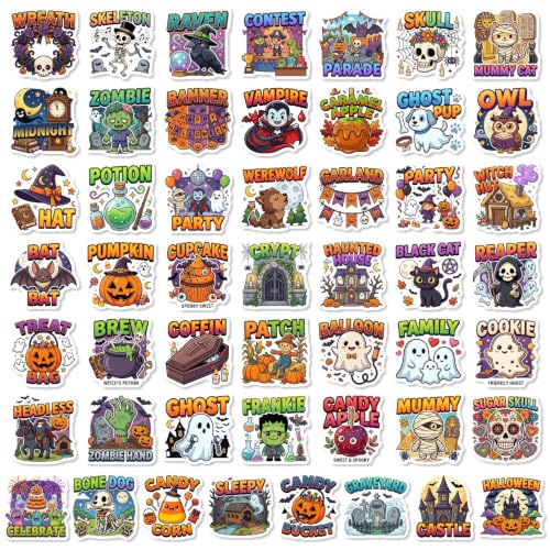 200pcs Halloween Stickers for Kids, Ghost Stickers Bulk Party Favors - image 2