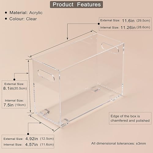 Miniatura 2 de Revistero acrílico transparente, estante para revisteros que ahorra espacio, cesta para libros, organizador de almacenamiento para sala de estar,