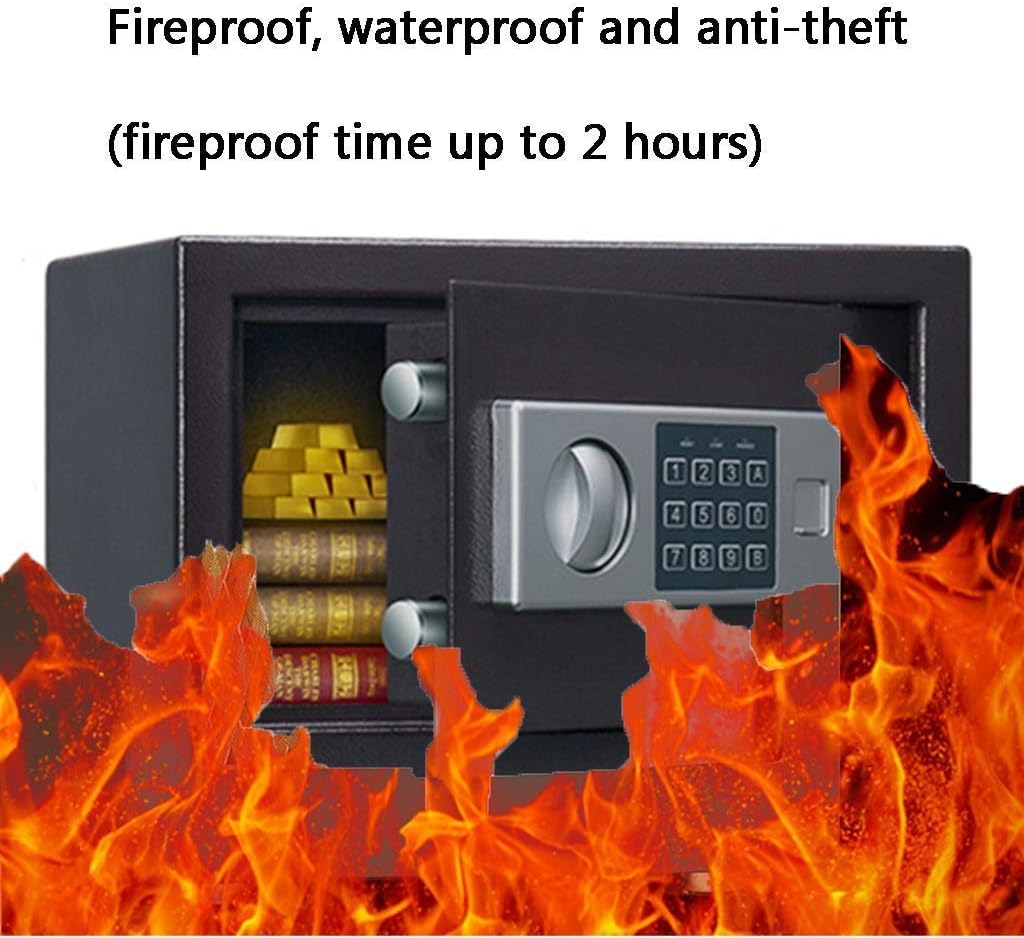 Security Safe Safes Home Small Electronic, Fireproof, Waterproof And Anti-theft Hotel Company Office Storage Box, Portable Safety Cabinet, 20x31x20cm, 2 Colors