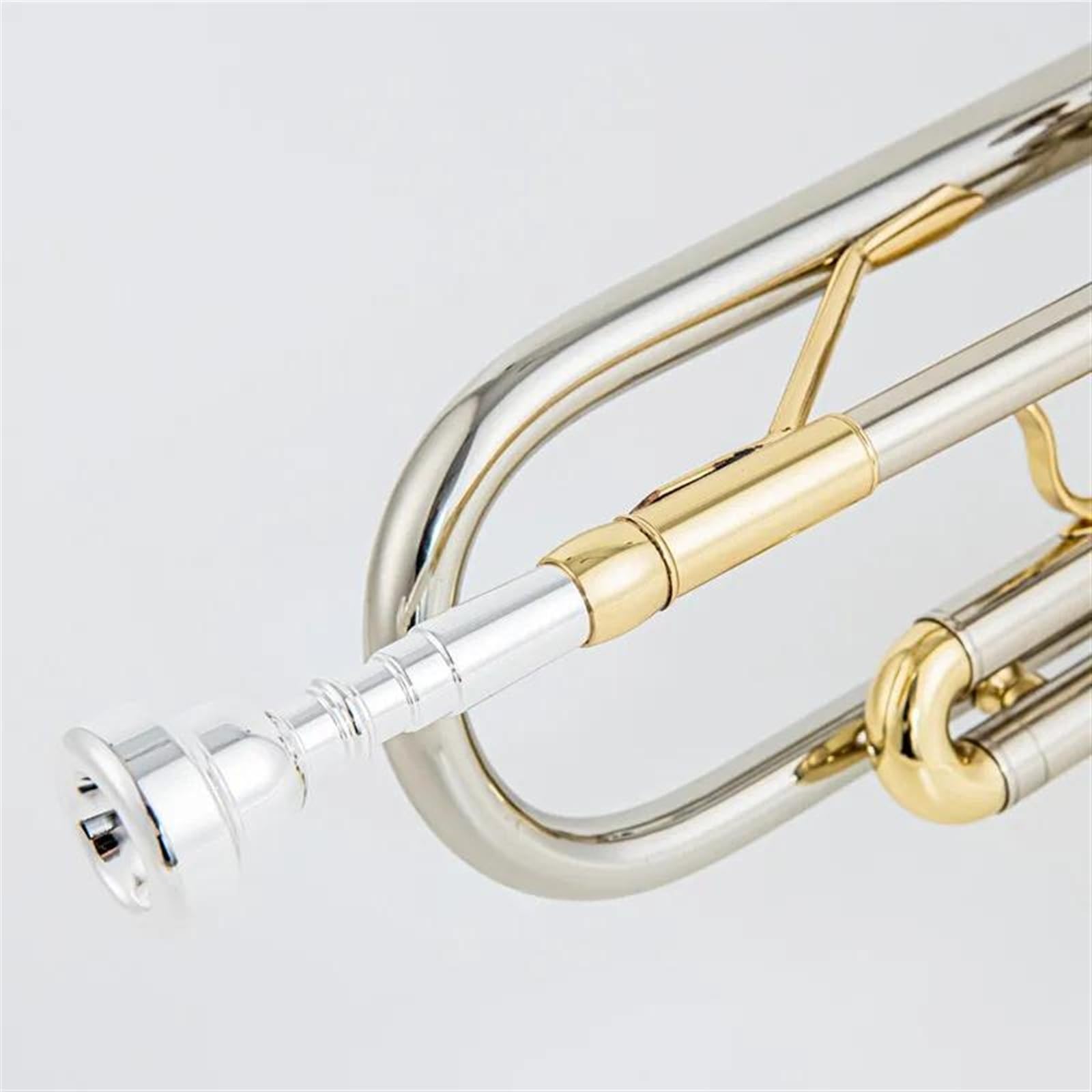Trąbki Bb Trumpet B Flat Mosiądz Srebrny Pozłacany Profesjonalny Instrument Muzyczny Trąbka Z Skórzanym Etui Zestaw Trumpe