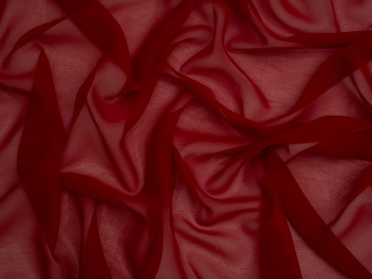 Minerva Core Range Sheer Chiffon Fabric Wine - Lightweight & Suitable for Dressmaking - Approx Width: 150cm / 60" - Sold per metre