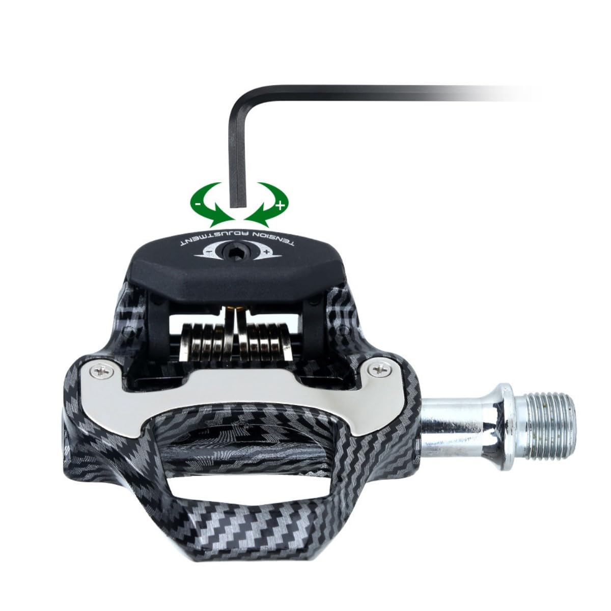 Pedale per bici da strada RACEWORK Pedale con cuscinetti ultraleggeri modello in fibra di carbonio per pedali professionali per bicicletta autobloccanti SPD Keo  18