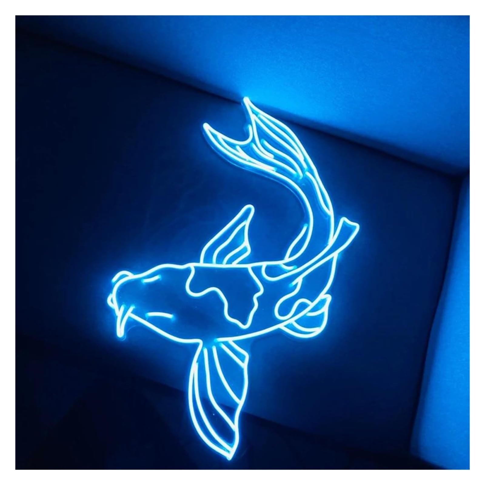 SHOUXI Sign Lamp Koi Fish Neon Sign Game Room Wall Decor Bar 60cm(B)