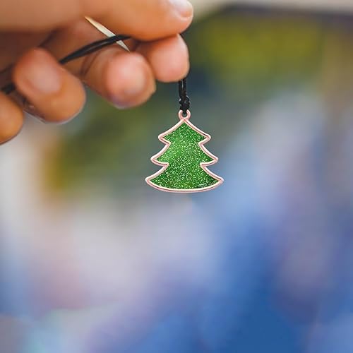 Miniatura 9 de 20 dijes de bisel abierto para árbol de Navidad, dije de resina UV, dijes de resina, moldes de resina para joyas, moldes de resina para aretes de