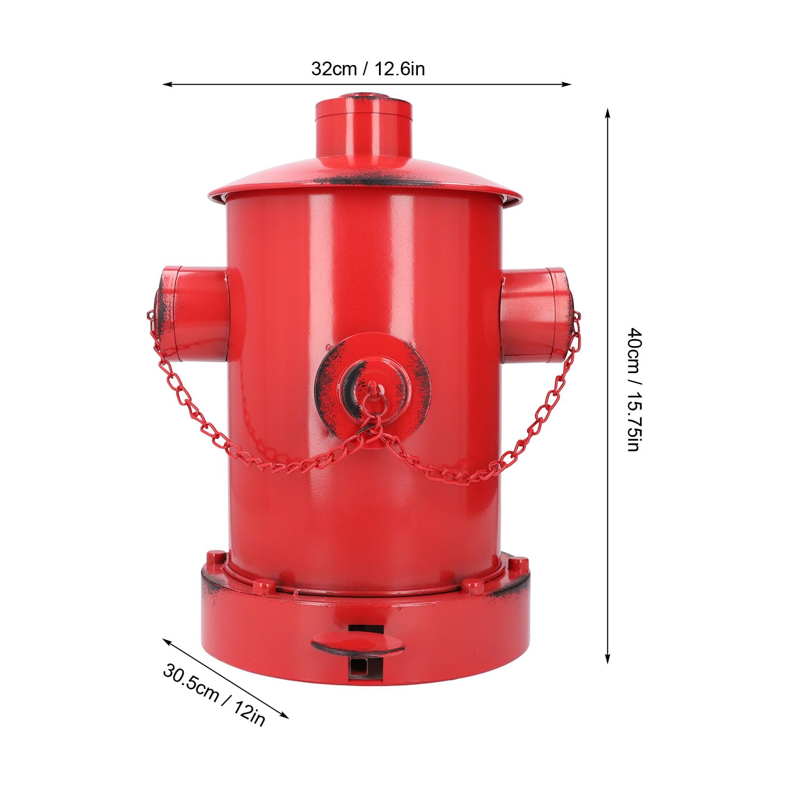 Esclusivo Cestino per Rifiuti Idrante in Ferro, Bidoni per Rifiuti Industriali in Stile Vintage per Casa, Cucina o Giardino, con Design retrò a Tamburo di Petrolio, Allevia lo (A)