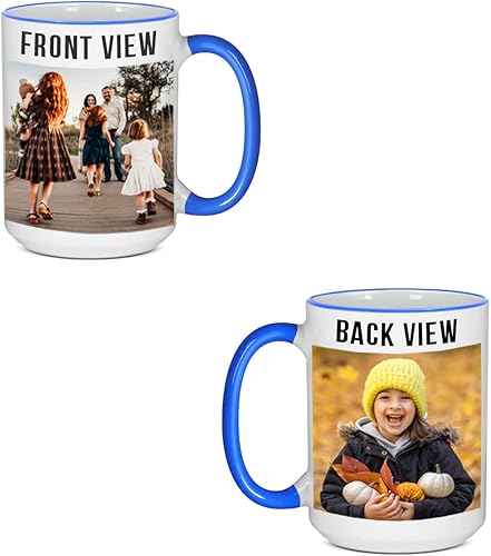 Miniatura 39 de Taza de café personalizada, regalo personalizado, taza de cerámica con foto, imágenes o texto, novedad de tazas personalizadas, perfecta para Borde