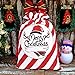 Faylapa 4 Pack Christmas Gift Bags Large Santa Sacks, Christmas Canvas Bags with Drawstrings Reusable Designs,19.6 X 27.5 Inch Xmas Present Bag