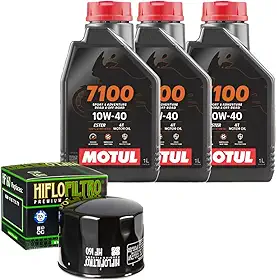 Kit Troca Óleo 4T 7100 10w40 3L + Filtro de óleo HIFLO F800 e S1000