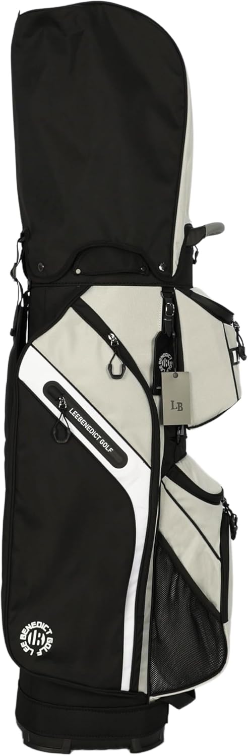 LEEBENEDICTGOLF Golf Cart Bag with 14 Way Organizer Divider Top, Premium Cart Bag with Handles and Rain Cover for Men