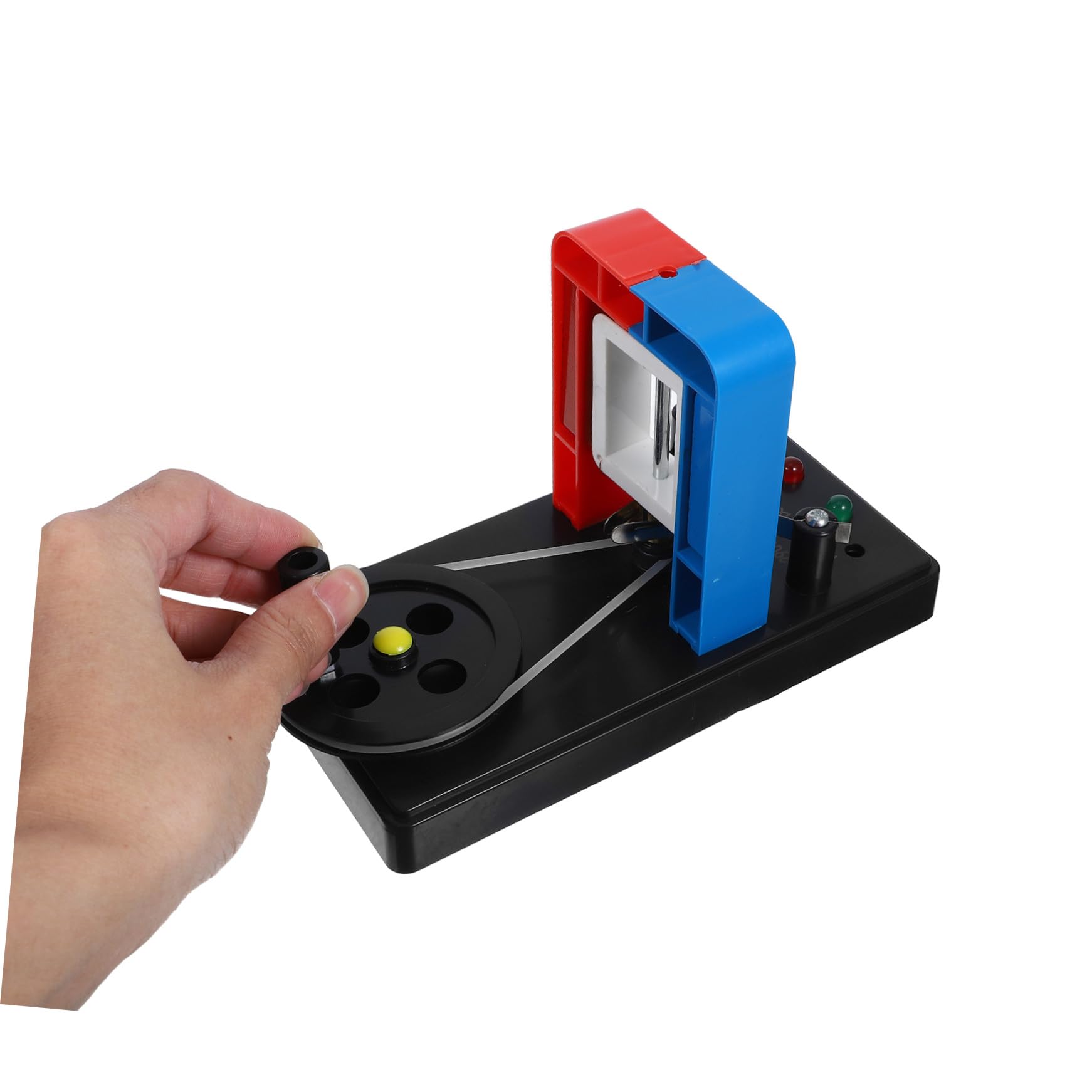 Generador Manual de Manivela de Plástico y Metal Negro