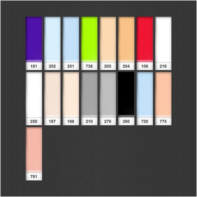 Quick Location Lighting Gel Filter Pack 250mm x 300mm – Contains 17 Colours with a Total of 24 Sheets