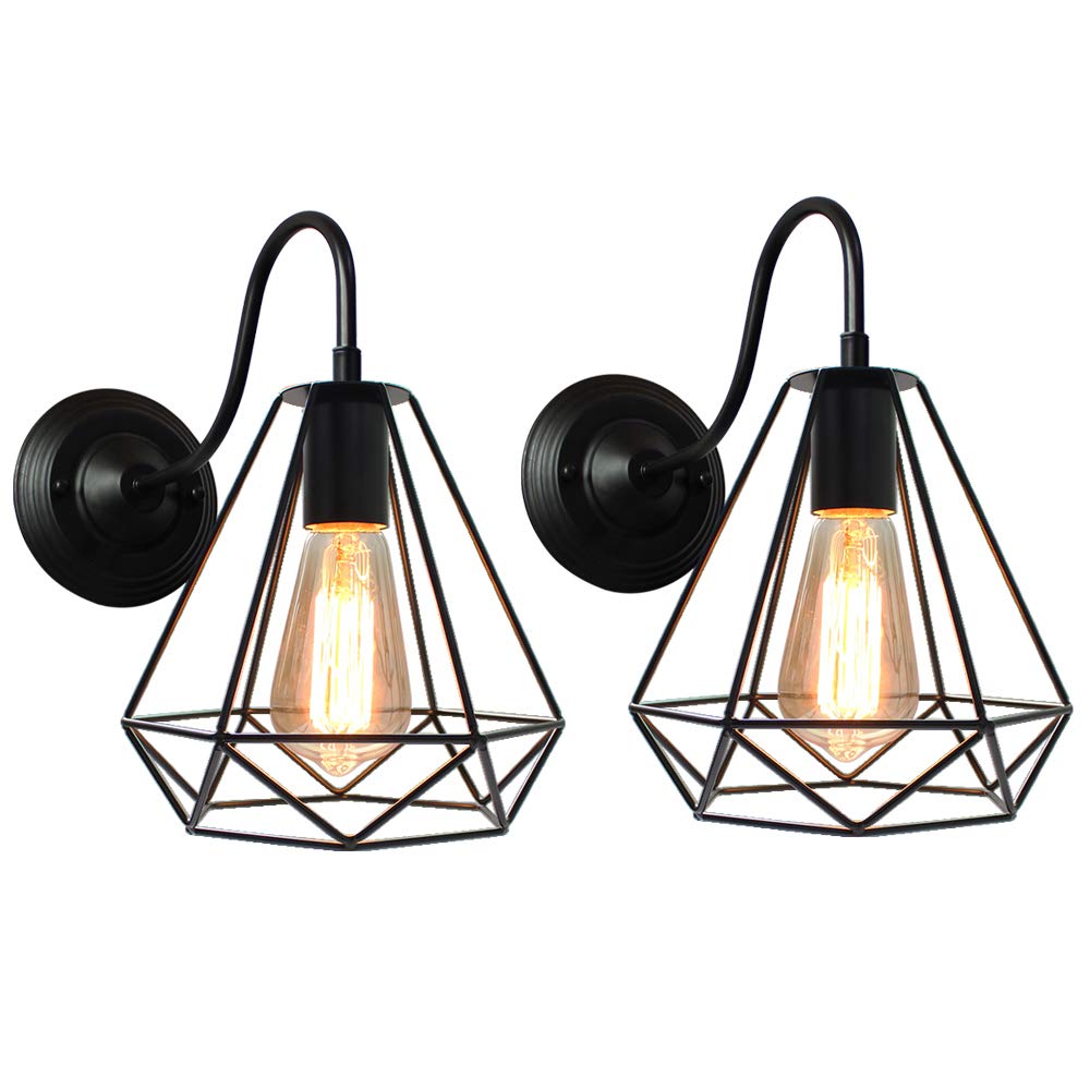 Lampada a Sospensione, Plafoniera in Industriale Stile con 20cm Gabbia